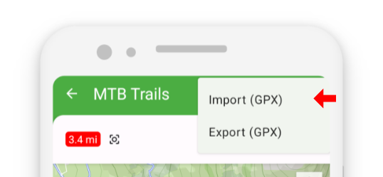 Import gpx