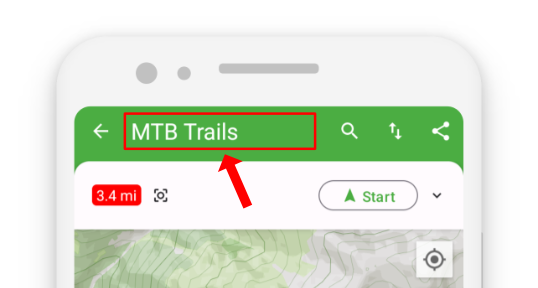 Rename project from map view