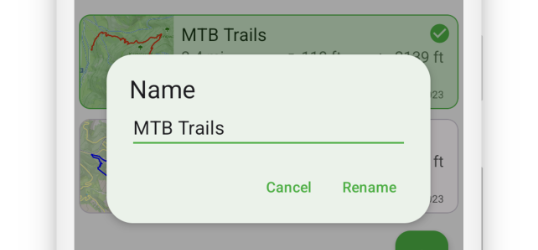 Rename project dialog